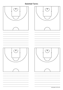 basketball tactics diagram a4 preview