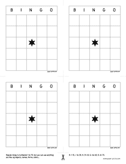 bingo card 4x letter preview