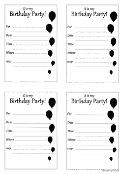 birthday party invitation 4x a4 preview