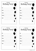 birthday party invitation 4x a4 preview
