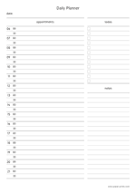 daily planner with tasklist A4 preview