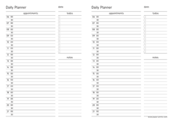 daily planner double with tasklist A4 preview