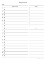 daily planner with tasklist letter preview