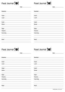 food journal A4 preview