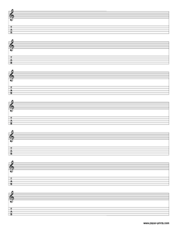 staff and tab for 5-string instrument letter preview