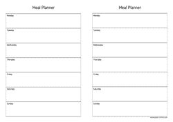 Meal Planner A4 preview
