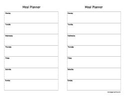 Meal Planner Letter preview