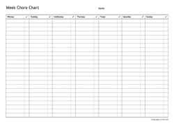 week chore chart A4 preview